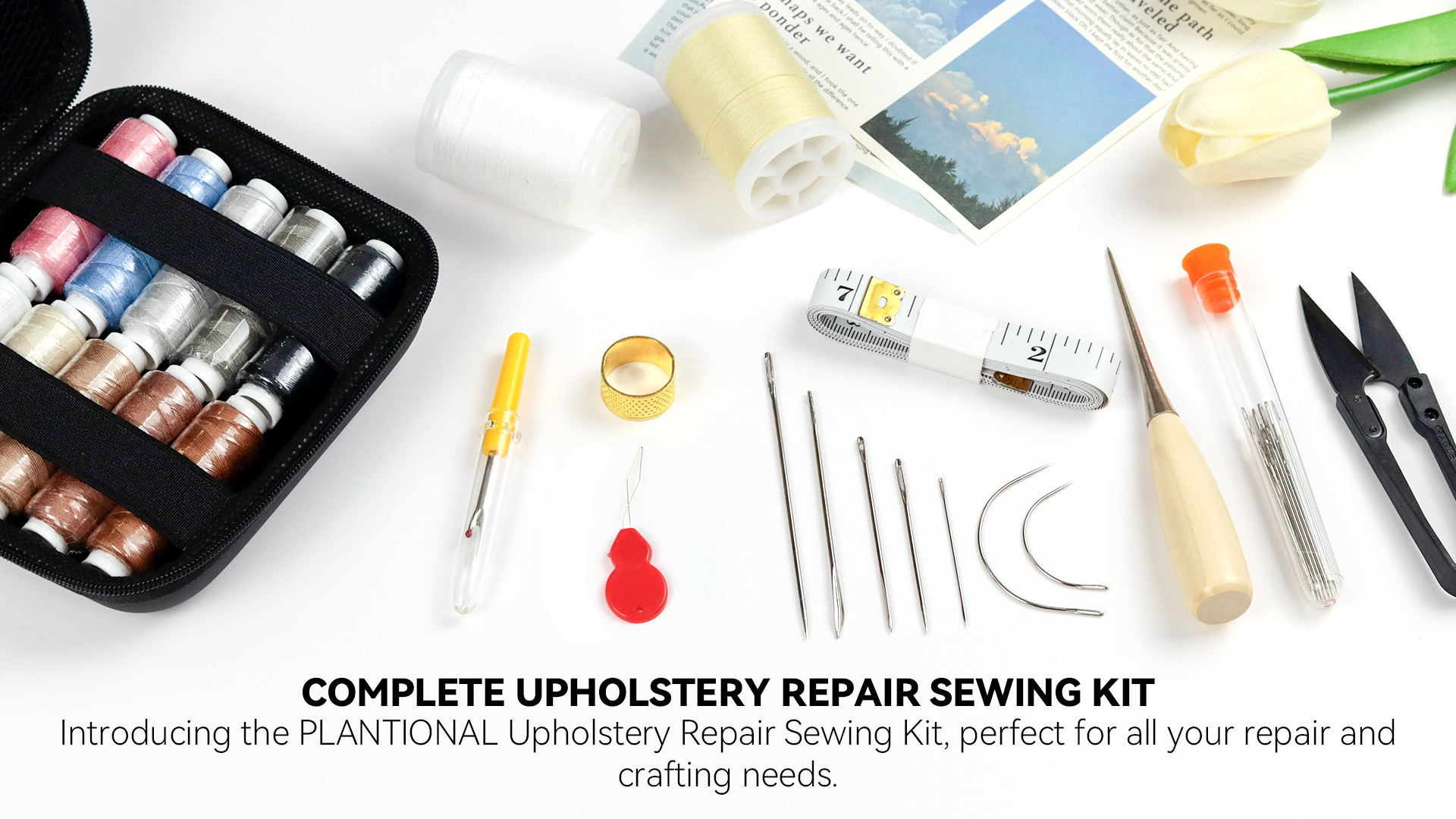 Amazon.com: PLANTIONAL Upholstery Repair Sewing Kit: 47